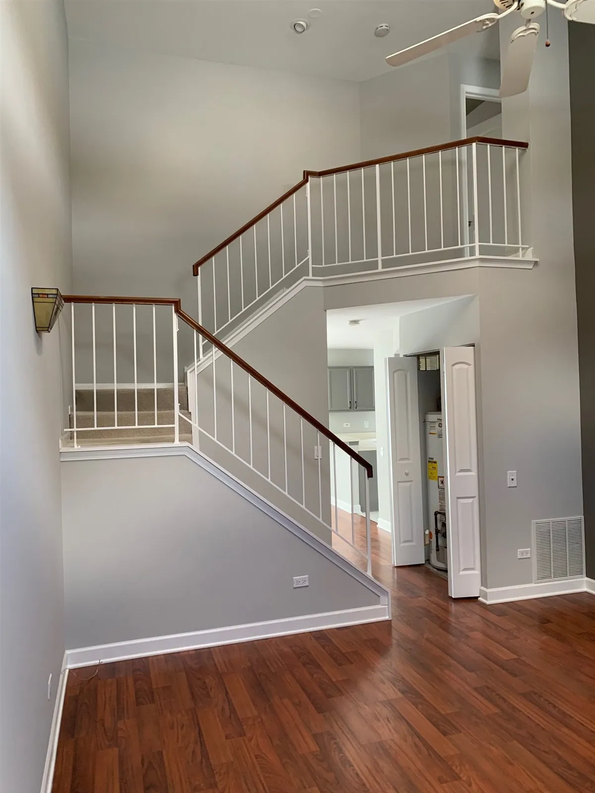 Staircase and new hardwood floor